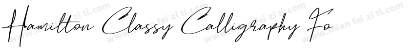 Hamilton Classy Calligraphy Font字体转换